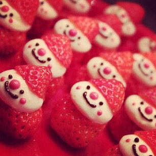 いちごサンタ　作り方　マシュマロ　バナナ　サンタケーキ　レシピ