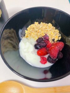 ベリーとオートミール