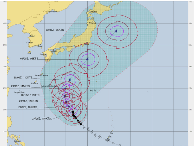 台風16号　米軍