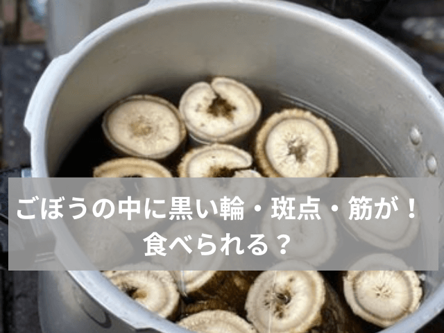 ごぼうの中に黒い輪・斑点・筋が！食べられる？