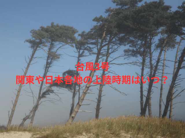 台風3号関東や日本各地の上陸時期はいつ？
